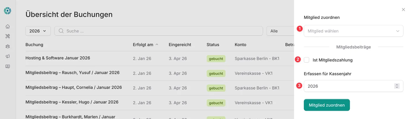 Mitglied zuordnen